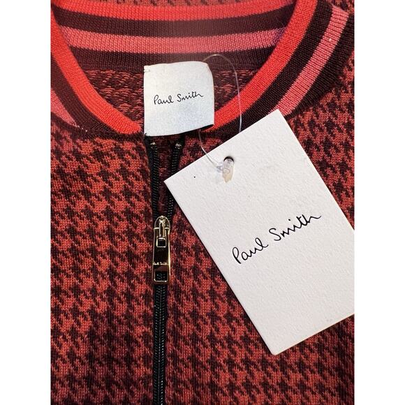Paul Smith Sweater Men’s Size Small Multicolor Houndstooth & Stripes - Picture 5 of 6